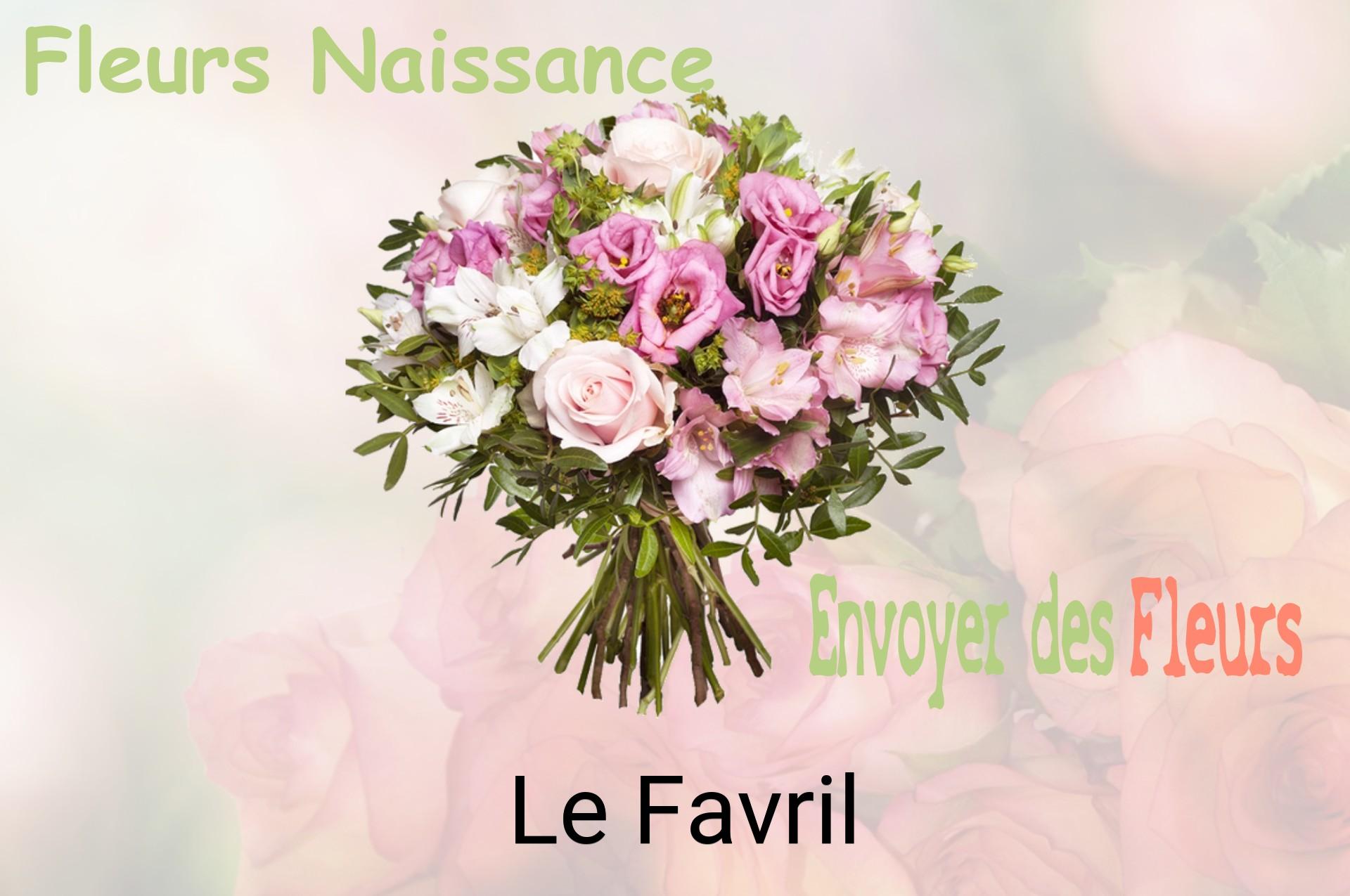 Bouquet de fleurs de naissance livré à Le Favril