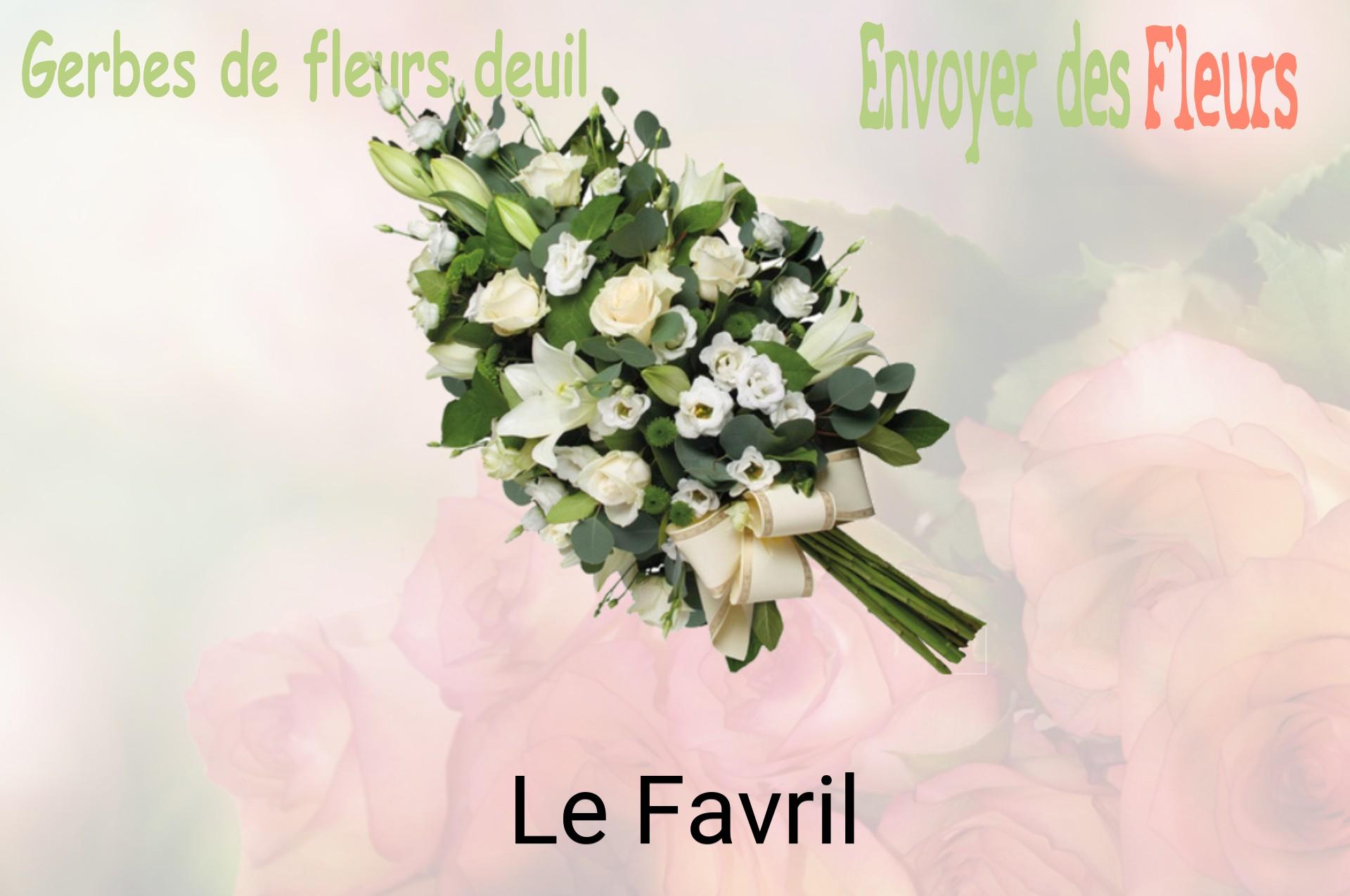 Gerbe de fleurs de deuil livrée à Le Favril
